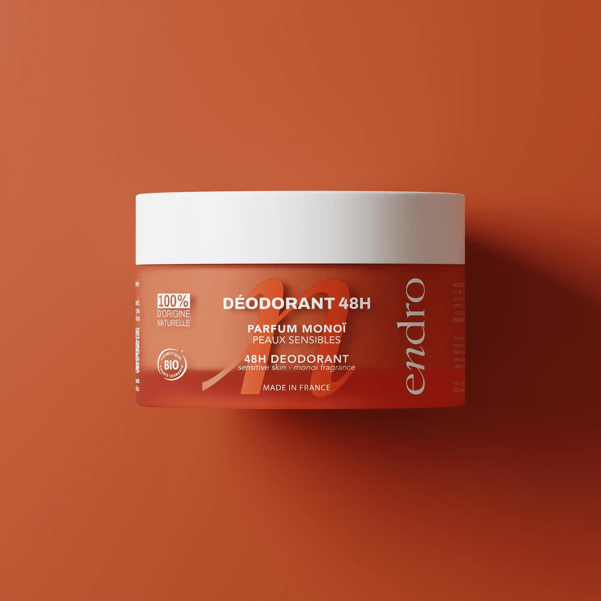 Déodorant Baume 48H - Parfum Monoï - Endro Cosmetiques